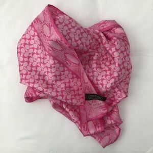 Coach Silk Scarf - Pink